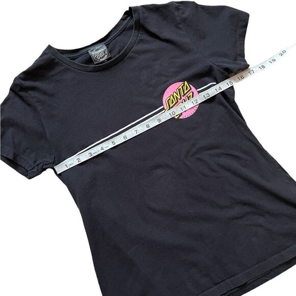SANTA CRUZ Black Pink Graphic Print Casual Short Sleeve Tee Shirt M - Picture 6 of 8
